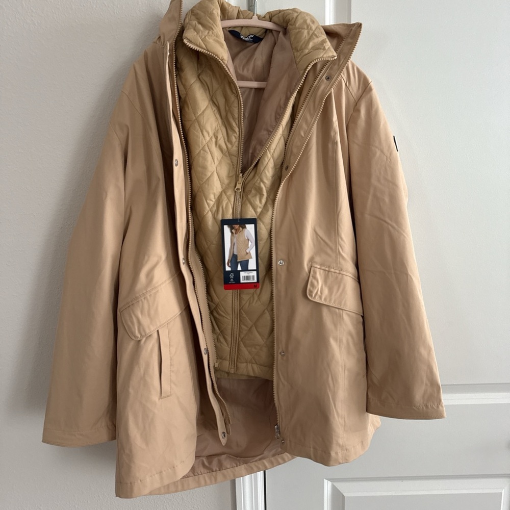 Lands' End Men's Beige Puffer Jacket